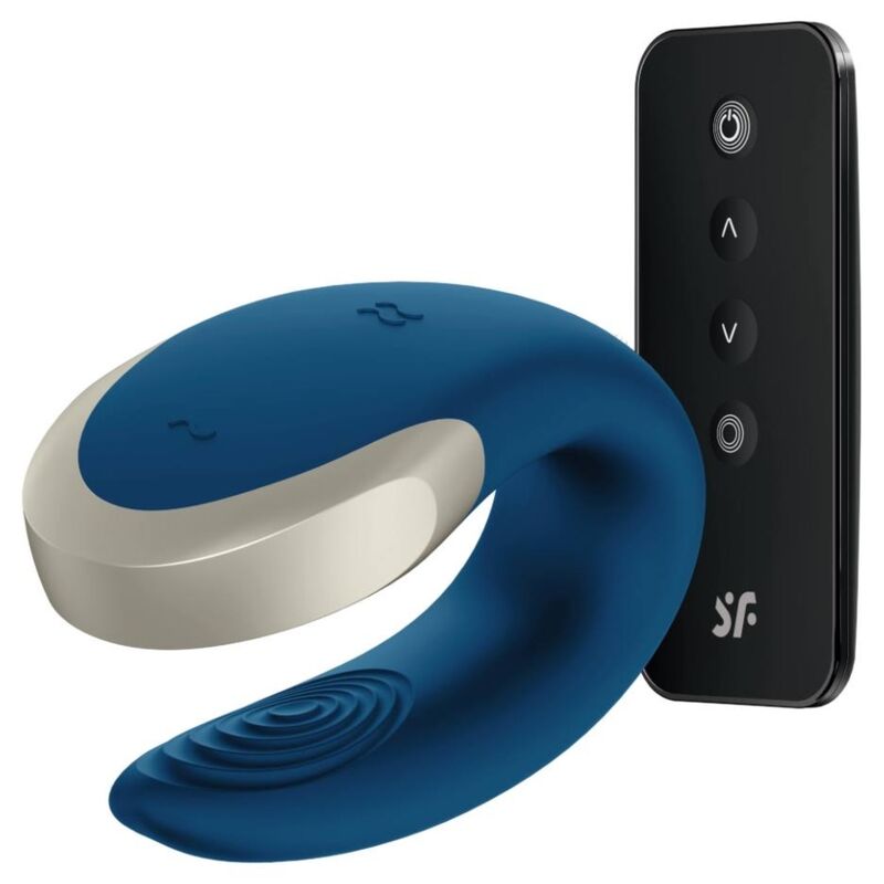 Vibromasseur Couple Double Love Connecté Bleu - Satisfyer