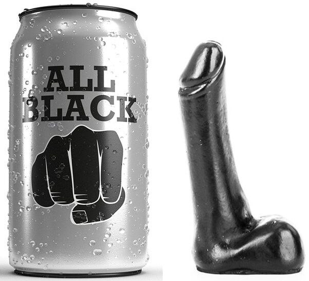 All Black - Gode Réaliste - 9 cm