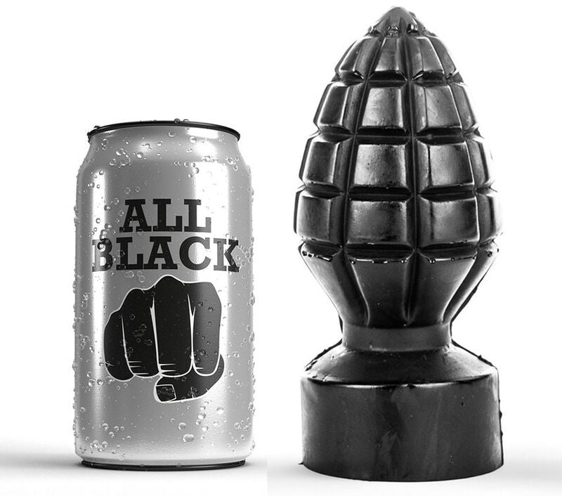 All Black - Plug Anal en Forme de Grenade - 14 cm