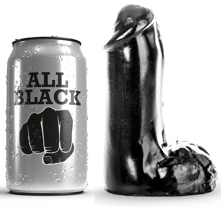 All Black - Gode Réaliste pour Débutant- 13 cm