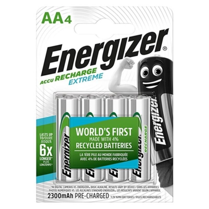 Piles Rechargeables Energizer Extreme HR6 AA 2300mAh Pack 4