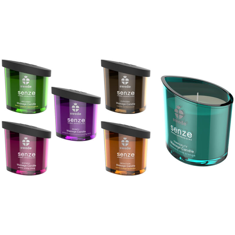 Swede - Bougie de Massage Senze Tranquility Menthe / Rose / Orange - 50 ml