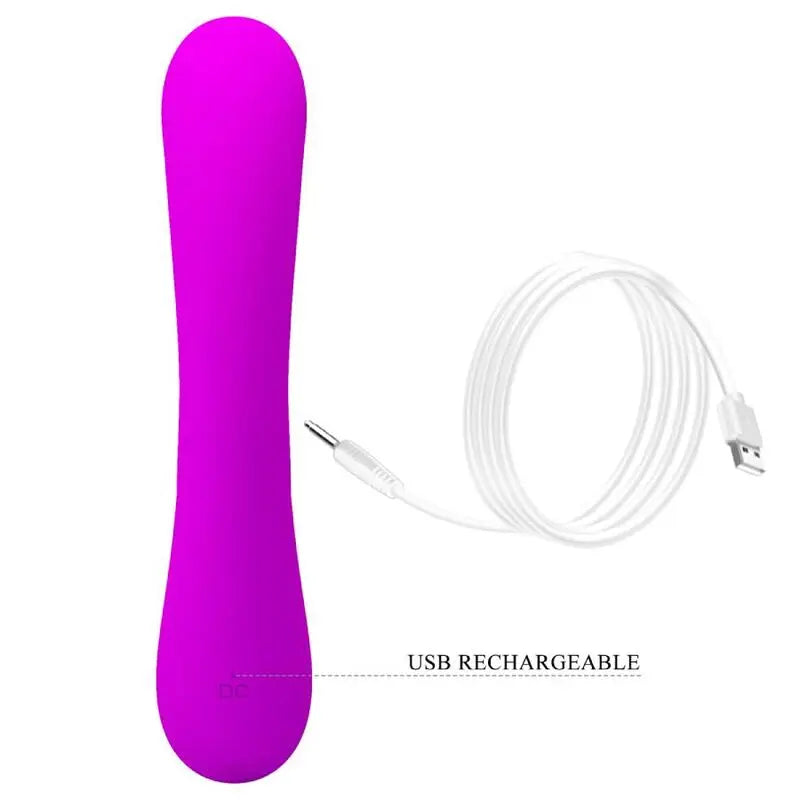 Pretty Love – Vibromasseur Rabbit en Silicone avec Zone Texturée Violet