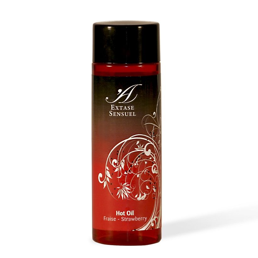 Huile Massage Chauffante Extase Sensual Fraise 100ml - Extase