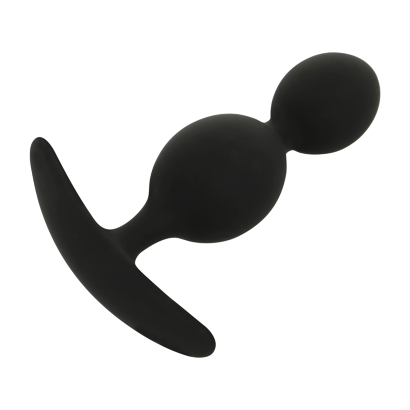 Plug Anal Silicone Orson 2 Ondulations 9cm - Black&Silver