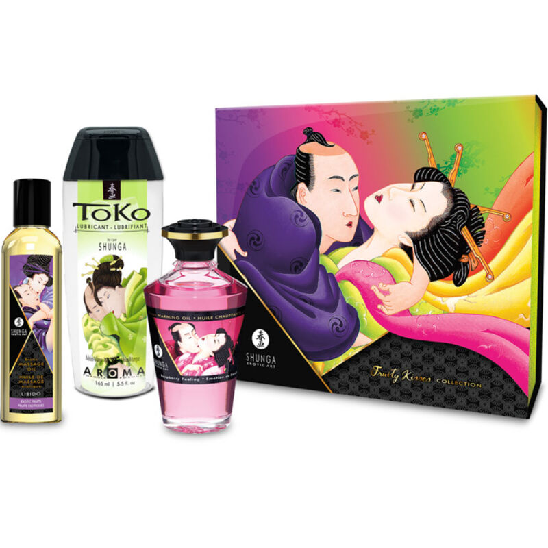 Shunga - Coffret Huiles de Massage et Lubrifiant Baiser Fruités