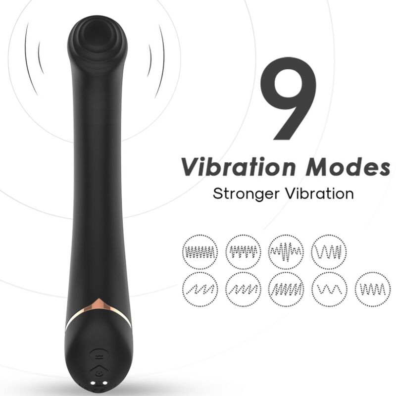 Vibromasseur Armony Flat Head Silicone Noir - Armony