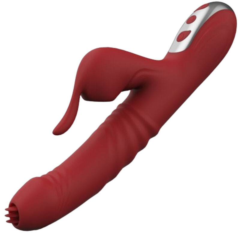 Vibrateur Suck Succion et Langue Stimulante Bourgogne - Armony