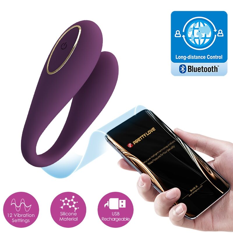 Vibromasseur Double Plaisir August Violet - Pretty Love