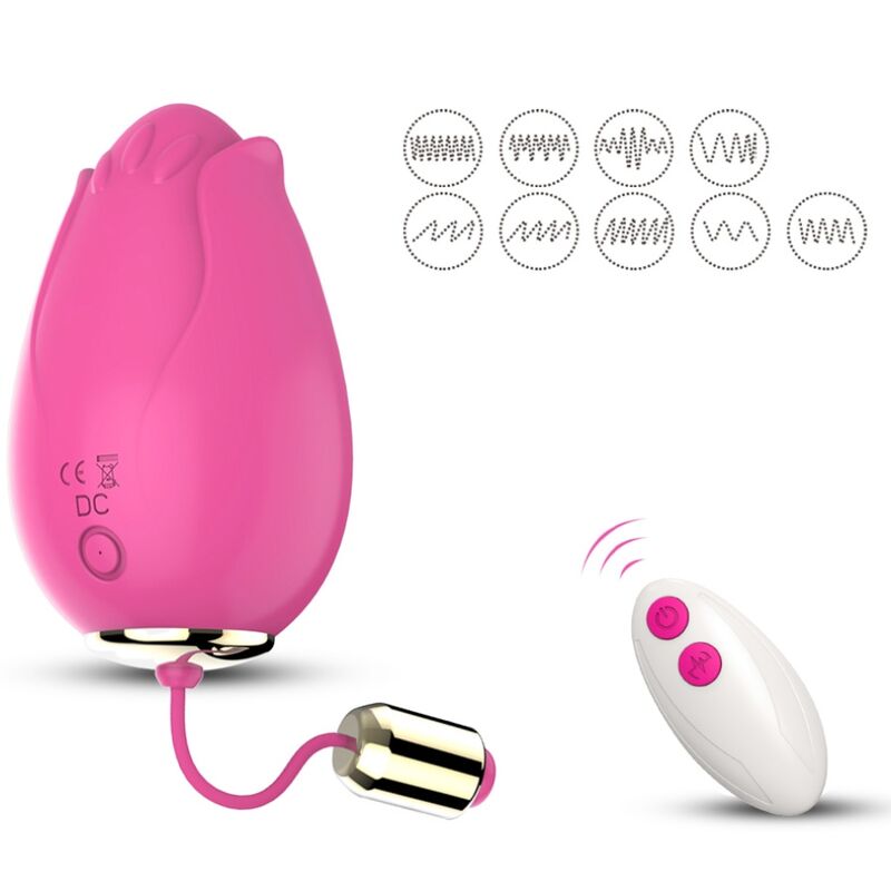 Armony - Œuf vibrant Télécommande en Silicone - Fuchsia