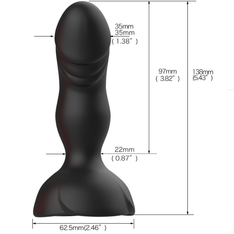 Armony - Vibromasseur Plug Anal avec Télécommande Noir
