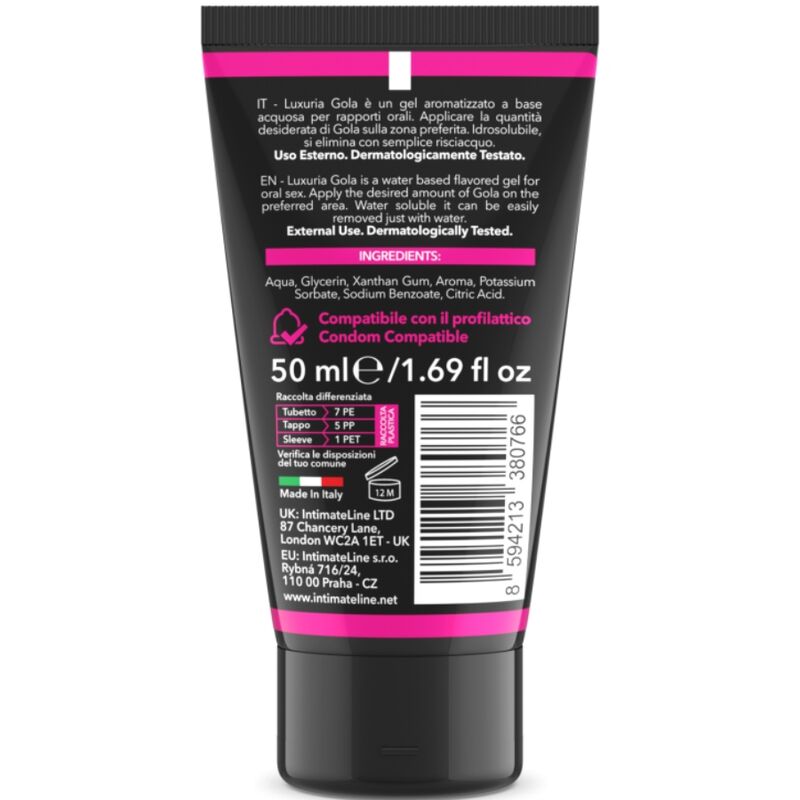Gel Stimulant Oral Luxuria Saveur Cerise 50ml - Intimateline - INTIMATELINE LUXURIA