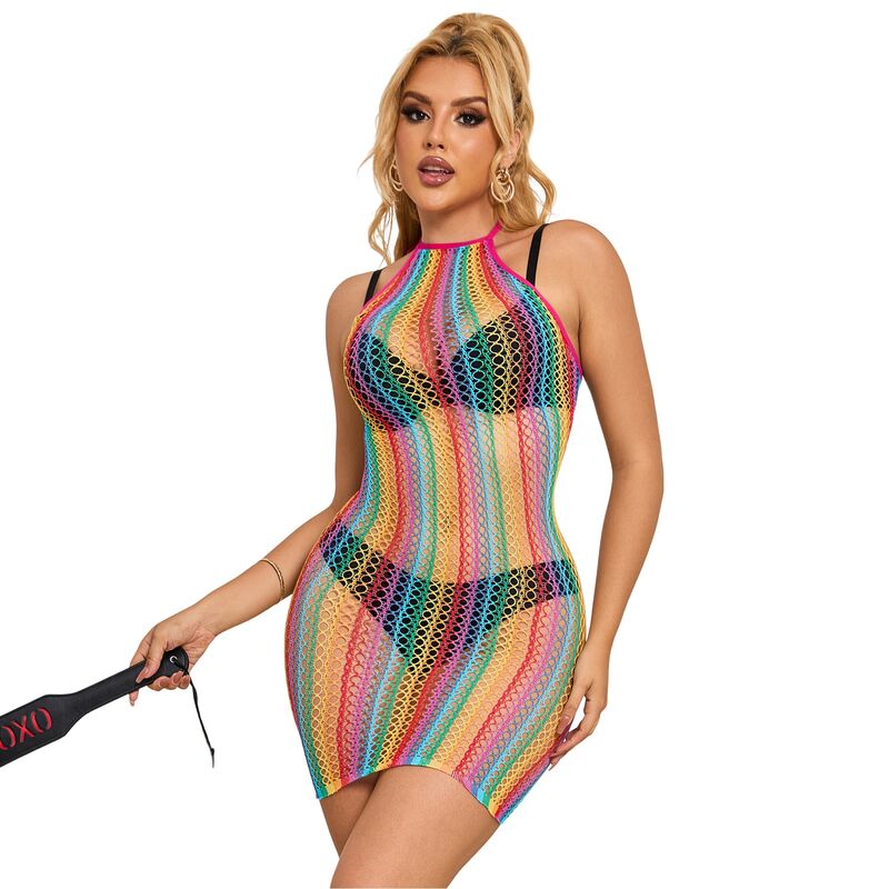 Robe Résille Arc-en-Ciel Taille Unique - Subblime