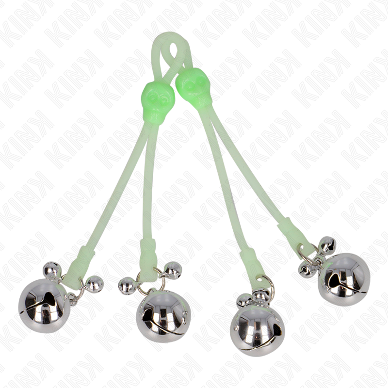 KINK – Pince à tétons avec cloches Vert