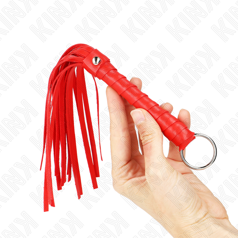 KINK - Mini Martinet BDSM Rouge Simple - 28 cm