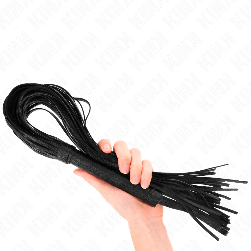 KINK - Fouet BDSM Noir en PVC - 70 cm