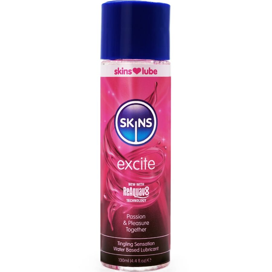 Lubrifiant stimulant Skins Excite à base d'eau 130ml - Skins - SKINS