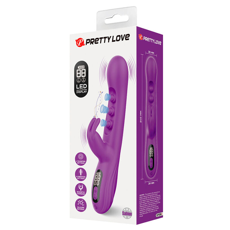 Vibromasseur Lapin Sabien Double Stimulation avec LED - Pretty Love