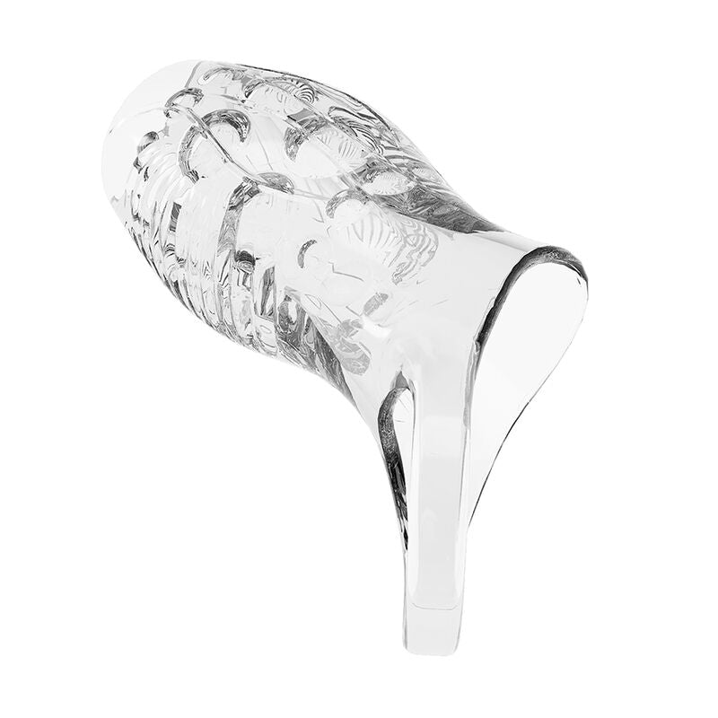 Manchon Extenseur Pénien Texturé Transparent - Pretty Love