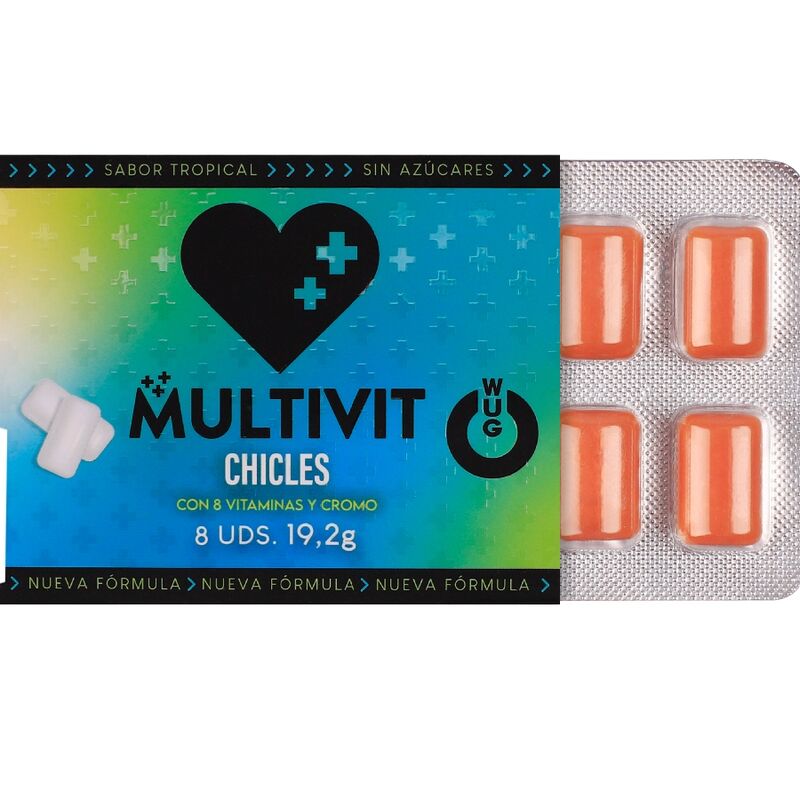 Chewing-Gum Multivitaminé Défenses Immunitaires sans Sucre - Wug