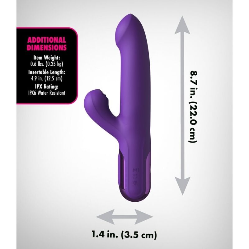 Vibromasseur Lapin Thrusting Super Sonix 22 cm Violet - Fantasy For Her
