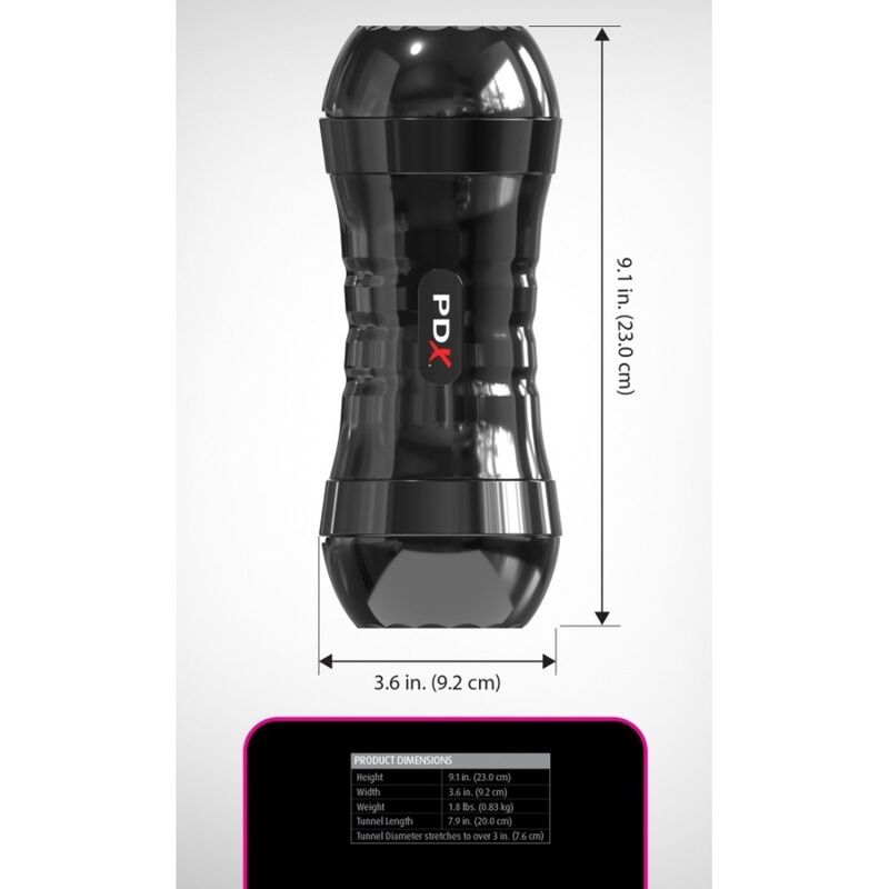 Masturbateur Réversible Ultra-Réaliste 21,6 cm - PDX Extreme
