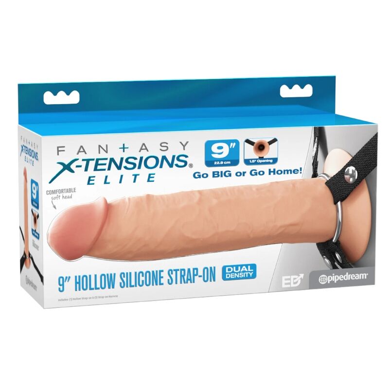 Harnais Strap-On Creux Réaliste 24,1 cm - Fantasy X-Tensions