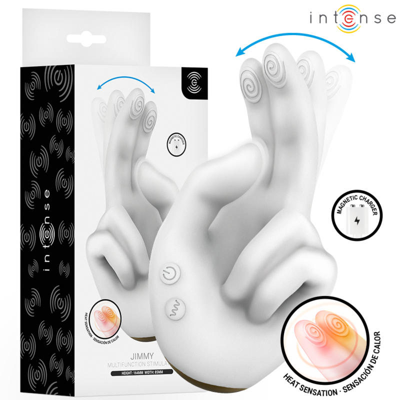 Stimulateur Jimmy en Forme de Main avec Chaleur et Vibration - Intense