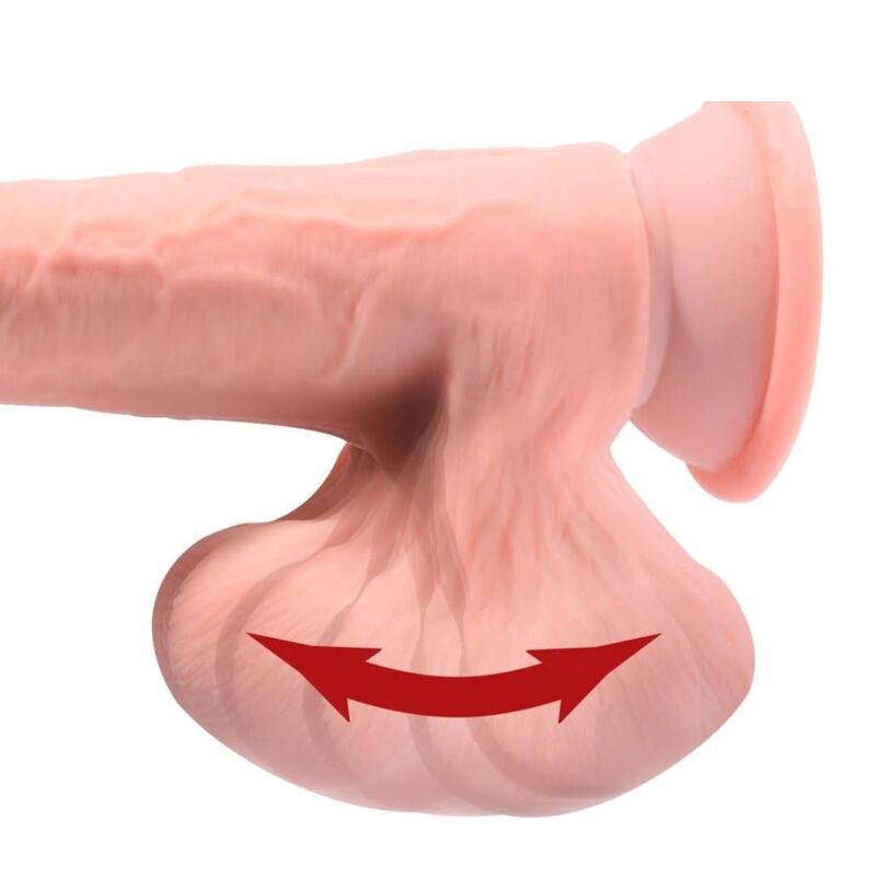 Godemiché Réaliste Triple Densité Testicules Mobiles 23 cm - King Cock