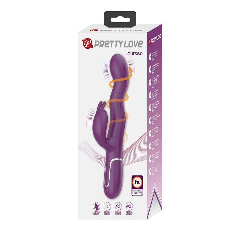 Vibromasseur Lapin Loursen Poussée 7 Modes Rechargeable - Pretty Love