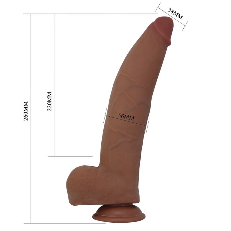 Gode Flexible Réaliste Ulric 26 cm Ø 5,5 cm TPE Marron - Pretty Love