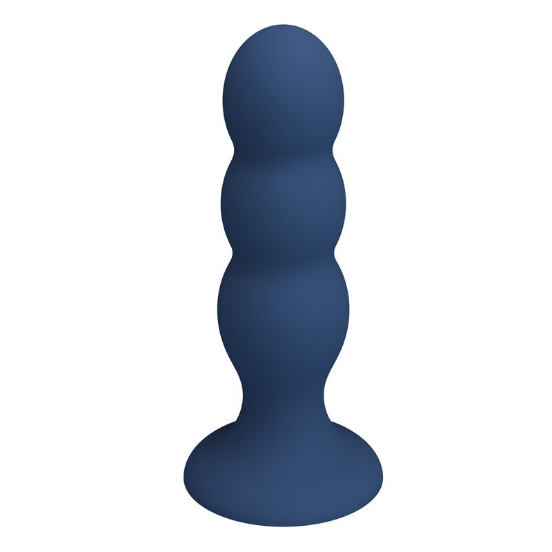 Plug Anal Billes Métalliques Ventouse Bleu - MR Play
