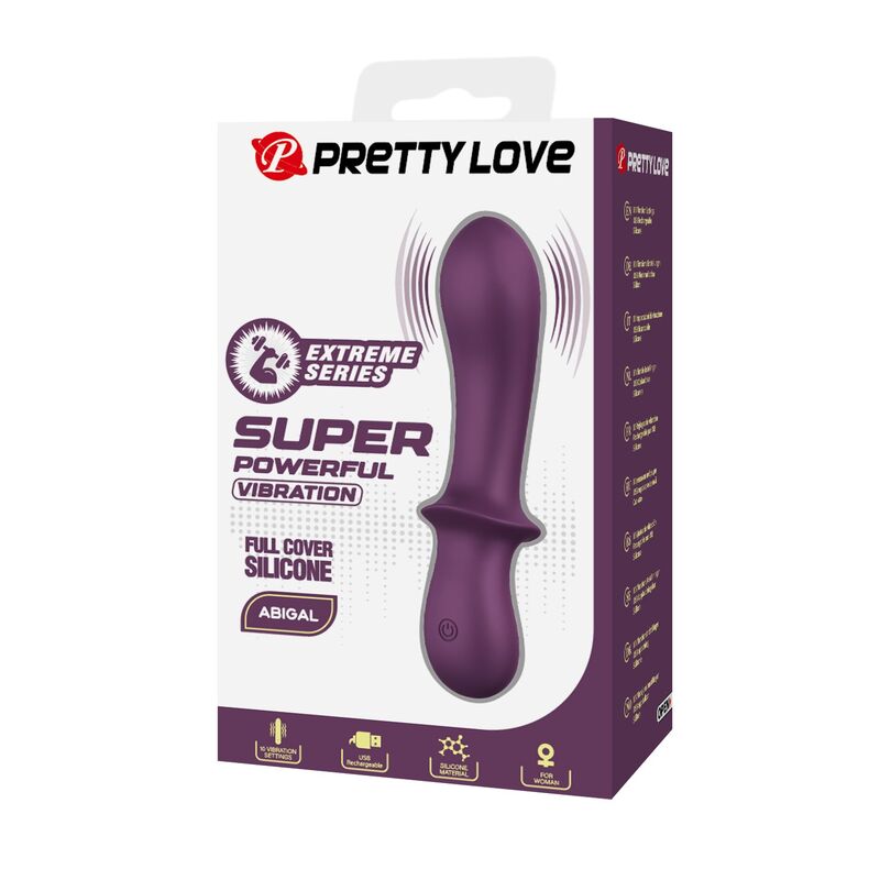 Vibromasseur Rechargeable Abigail 10 Fonctions Violet - Pretty Love