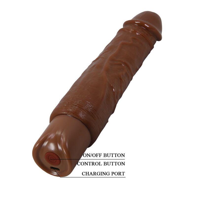 Vibromasseur Réaliste Duke 23,5 cm Marron - Pretty Love