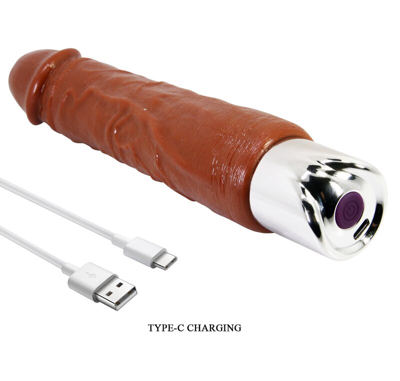 Vibromasseur Réaliste Duke 23,5 cm Marron - Pretty Love