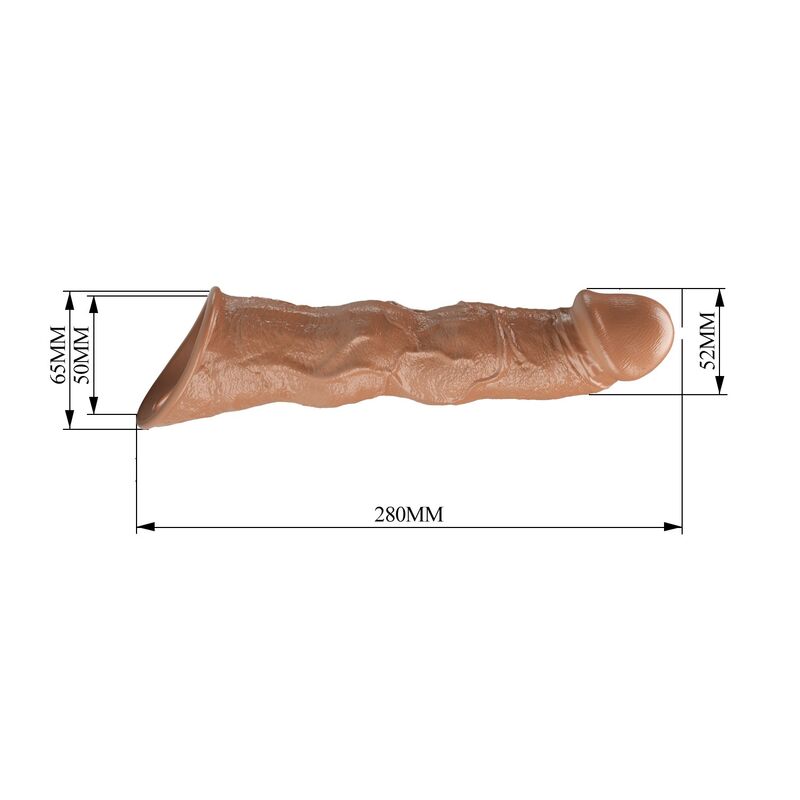Manchon d'Extension Pénienne Ajustable 28 cm Marron - Pretty Love