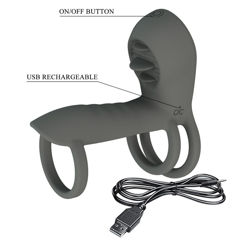 Manchon Pénien Double Stimulation Effet Oral - Pretty Love
