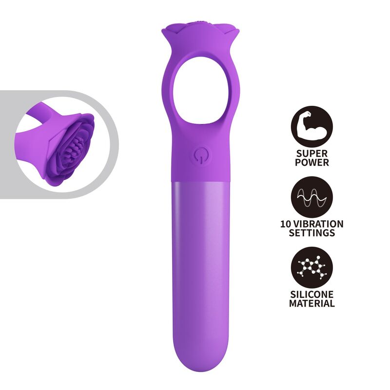 Mini-Vibrateur Masseur Rechargeable Giana Violet - Pretty Love