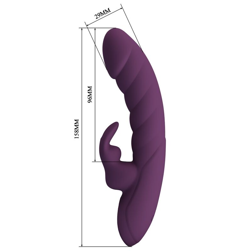 Vibromasseur Lapin Harper 10 Fonctions Violet - Pretty Love