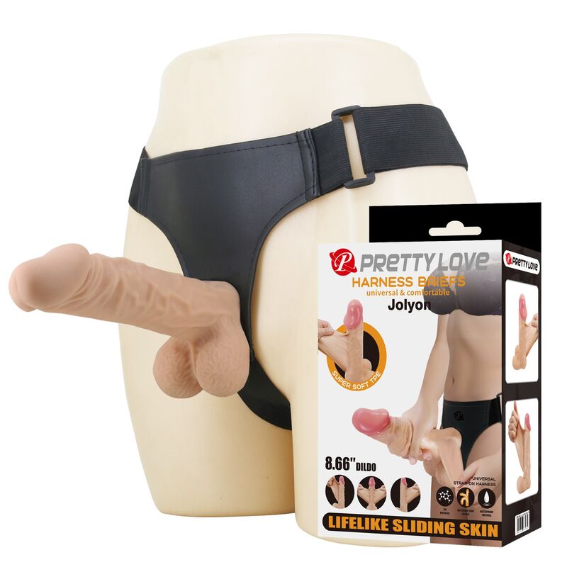 Harnais Jolyon avec Godemichet Flexible 22 cm Ø 4,8 cm - Harness Collection