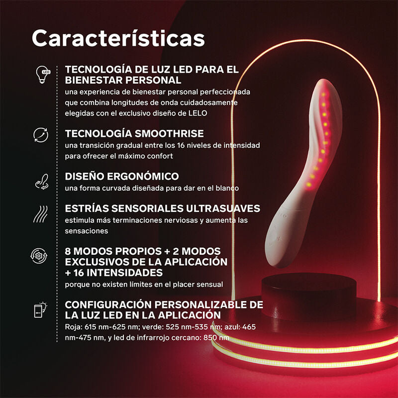 Vibromasseur Mona Spectra Lumière Rouge Rechargeable - LELO