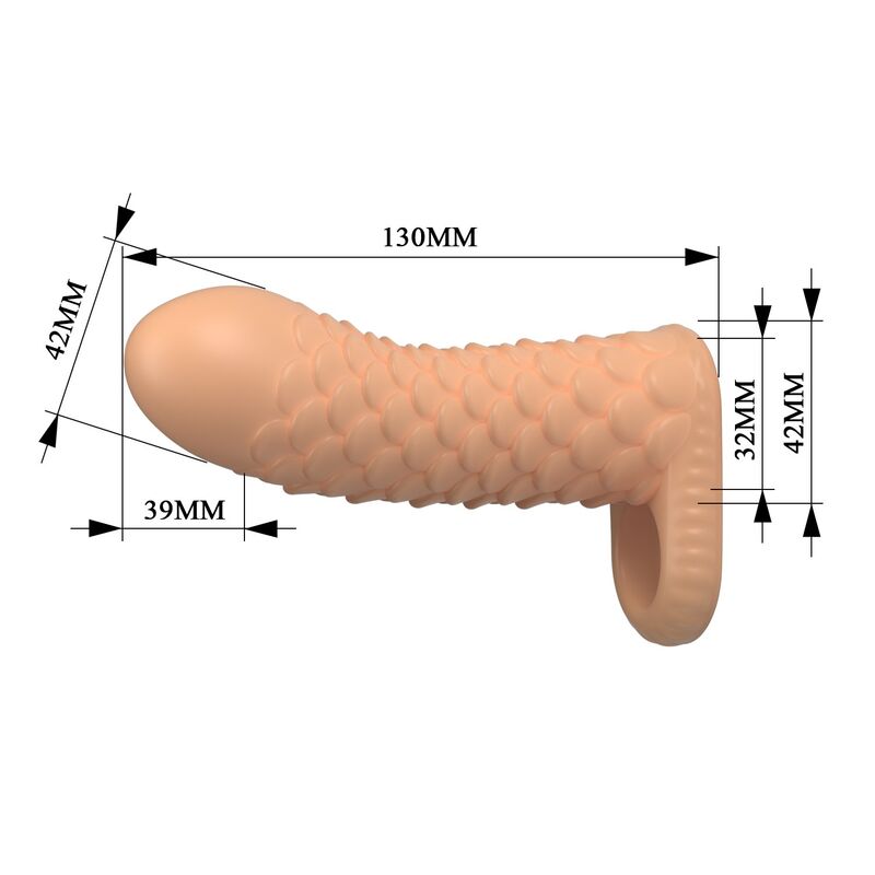 Manchon d'Extension Pénienne Nesmith 13 cm Ø 3,8 cm Naturel - Pretty Love