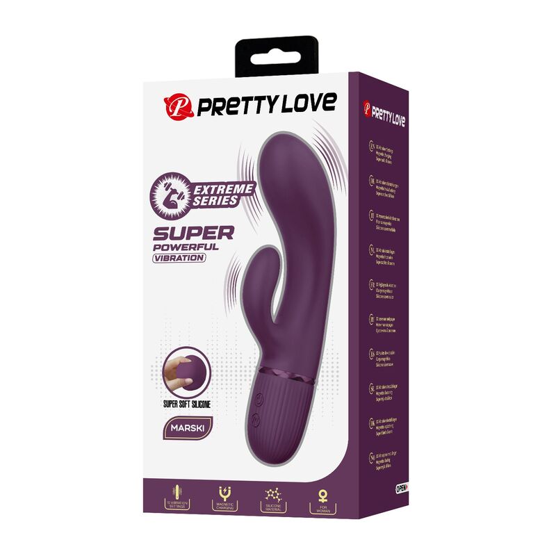 Vibromasseur Lapin Margie 10 Fonctions Rechargeable Violet - Pretty Love