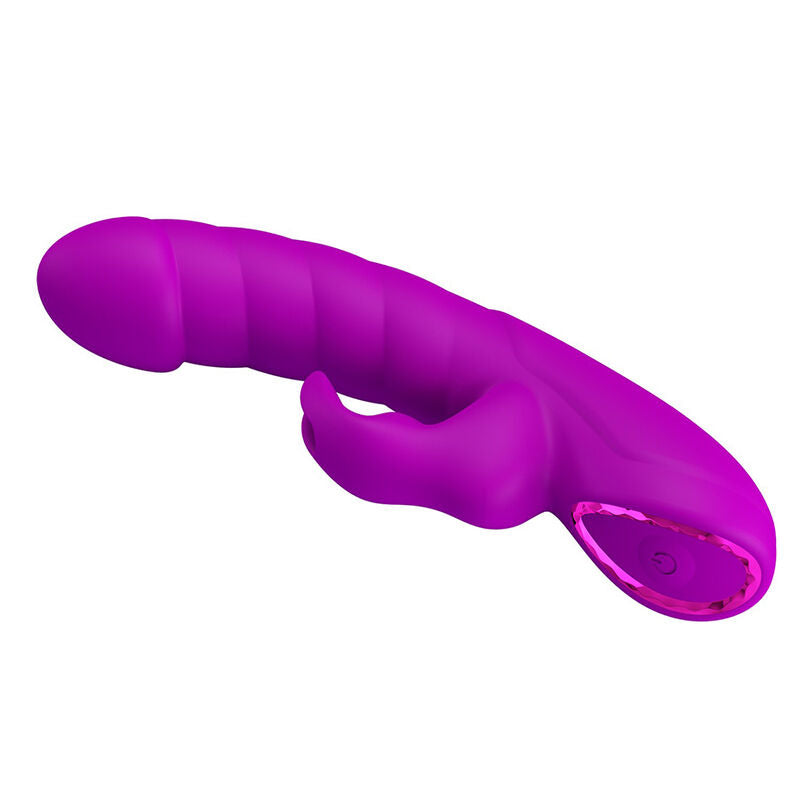 Vibromasseur Monica Double Stimulation Rechargeable Violet - Pretty Love