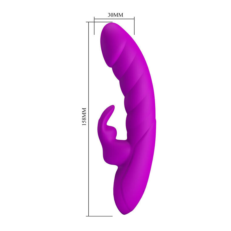 Vibromasseur Monica Double Stimulation Rechargeable Violet - Pretty Love