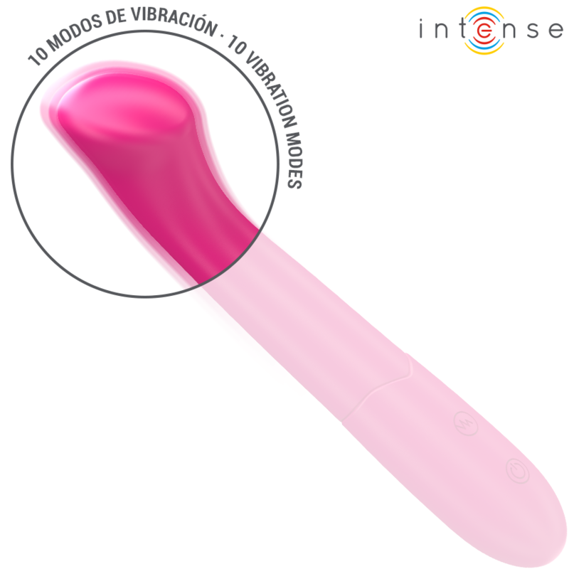 Vibromasseur Paty Flexible 19 cm 10 Vibrations Rose - Intense