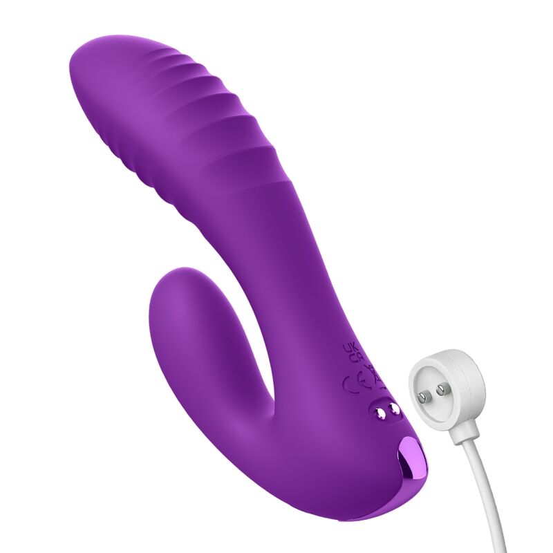 Vibromasseur Double Stimulation Point G Clitoris 10 Modes Violet - Fantasy For Her