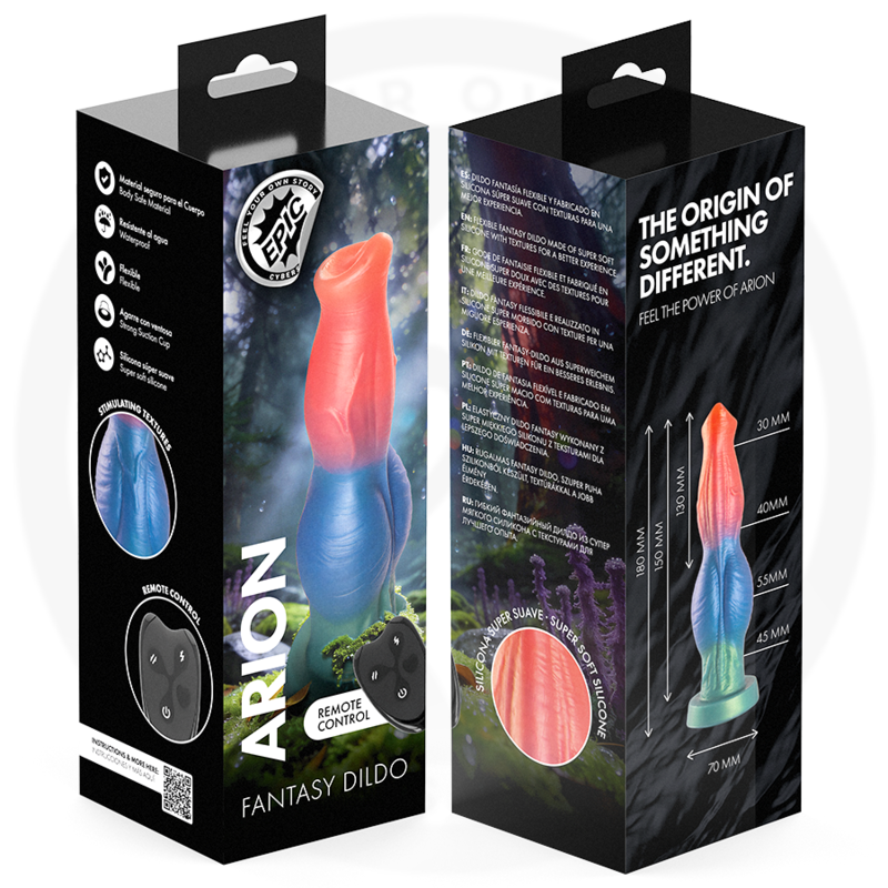 Gode Vibrant Arion 25 cm Télécommande Rechargeable - Epic