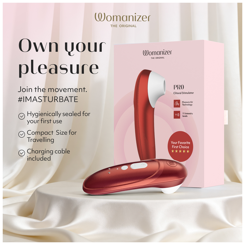 Womanizer Pro Stimulateur Clitoridien à Succion 11 Niveaux Intensité