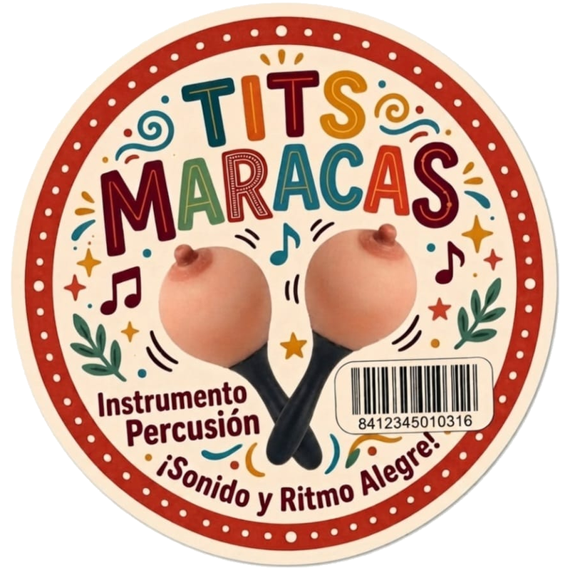 DIABLO PICANTE - LOT DE 2 MARACAS FORME POITRINE